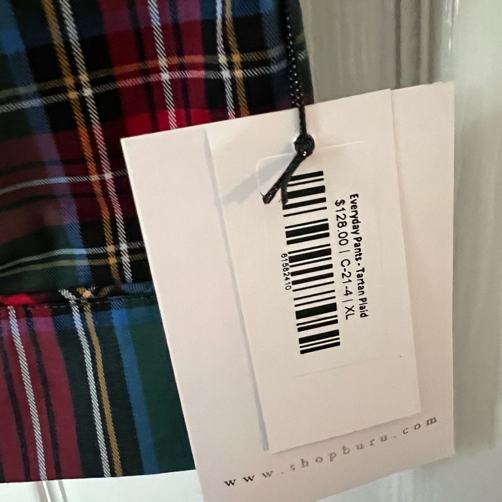 Shop Buru Tartan Plaid pants | NWT